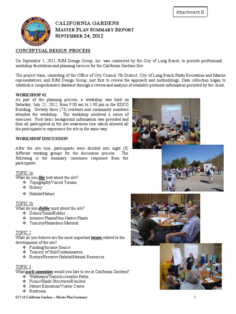 Willow Springs Park Master Plan Summary Report | PDF | Business