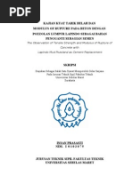 Download KAJIAN KUAT TARIK BELAH DAN  MODULUS OF RUPTURE PADA BETON DENGAN  POZZOLAN LUMPUR LAPINDO SEBAGAI BAHAN PENGGANTI SEBAGIAN SEMEN by Insan Prasasti SN120009447 doc pdf