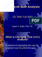 Life Cycle Cost Analysis: CE 7640: Fall 2002