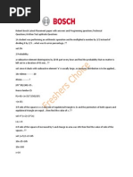 Robert Bosch Placement Paper 1 | Freshers Choci