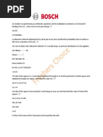 Robert Bosch Placement Pattern 2 | Freshers Choice