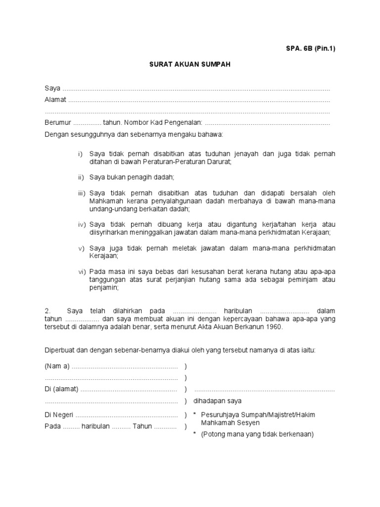 Akuan Bersumpah Gov  PDF