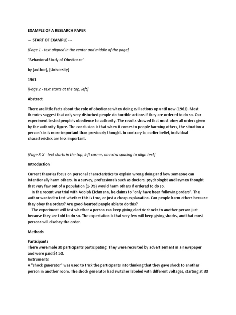 Example of A Research Paper | PDF