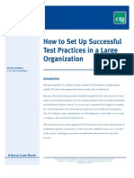 How To Set Up Successful Test Practices in A Large Organization