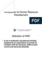 Lecture One Intro To HRD