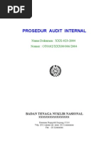 Contoh Dokumen Prosedur Audit Internal