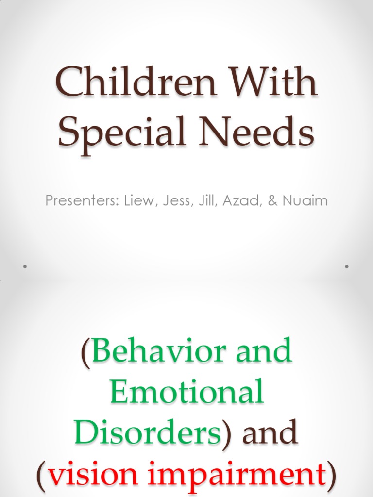 Children With Special Needs | PDF | Attention Deficit Hyperactivity ...