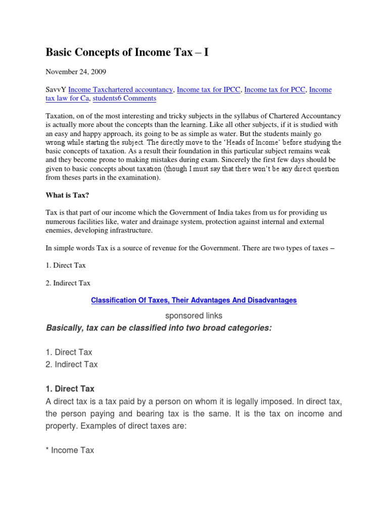 Understanding Income Tax Basics | PDF | Corporate Tax | Federal ...