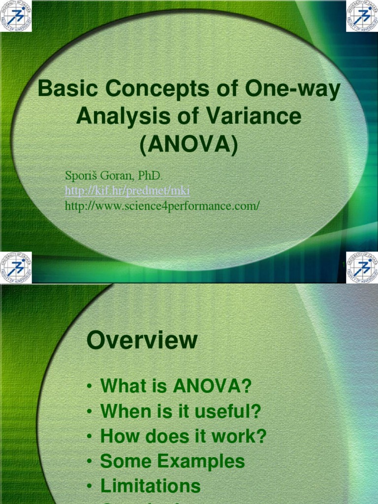 One-Way ANOVA: Concepts and Limitations | PDF | Analysis Of Variance ...