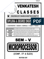 MICROPROCESSOR - (SEM - V) Comp, IT& Elex - Venkatesh Classes.