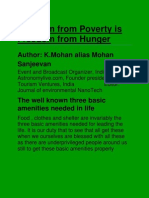 Freedom From Poverty is Freedom From Hunger -Poster