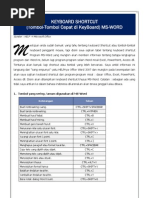 Download Keyboard Shortcut MS-Word 2007 by shareevhidayat SN12006638 doc pdf