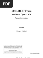 Ave Maria Opus 52 #6 Transcrit Pour Piano PDF