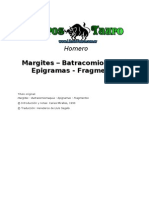 Homero - Margites Batracomiomaquia Epigramas y Fragmentos