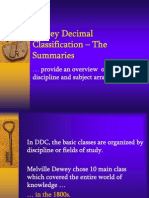Dewey Decimal Classification - The Summaries