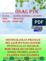 PTK Benar Wahyu Mariska Jayanti 08141197 PGDD 7E