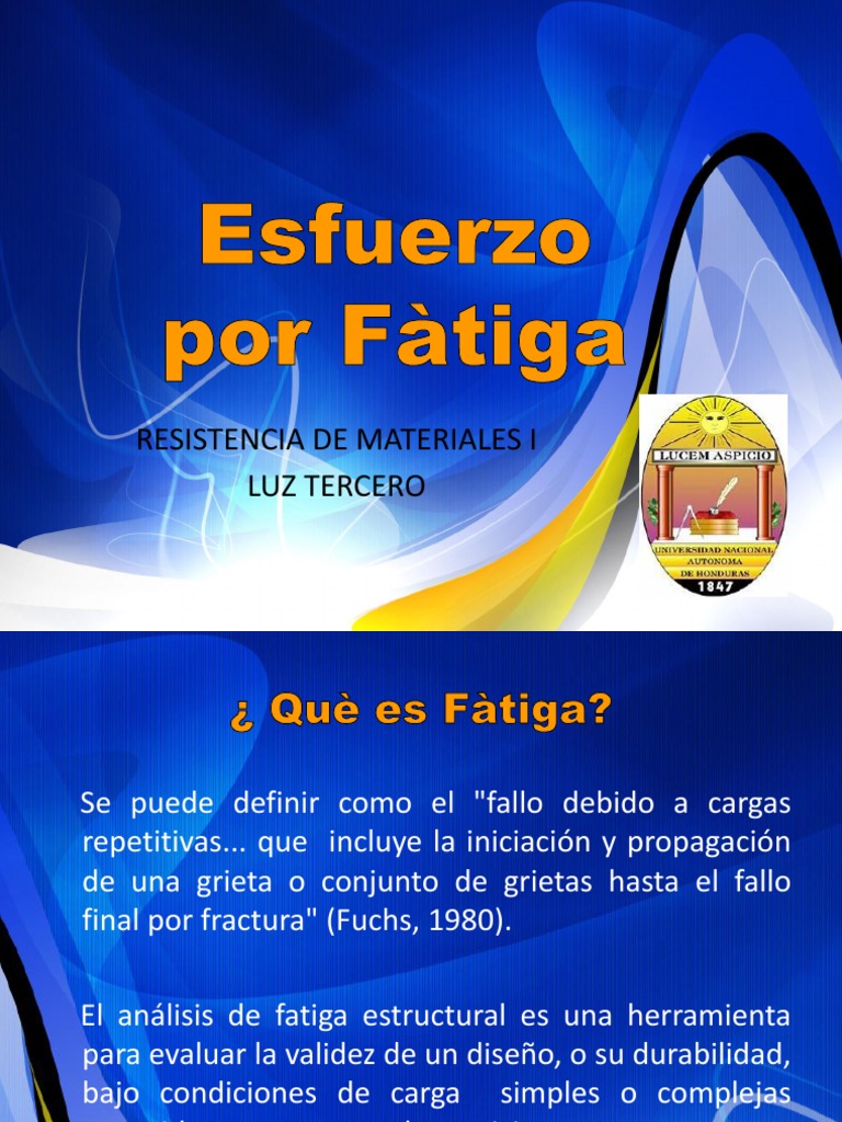 Análisis de la Fatiga en Materiales | PDF | Fatiga (material) | Mecánica