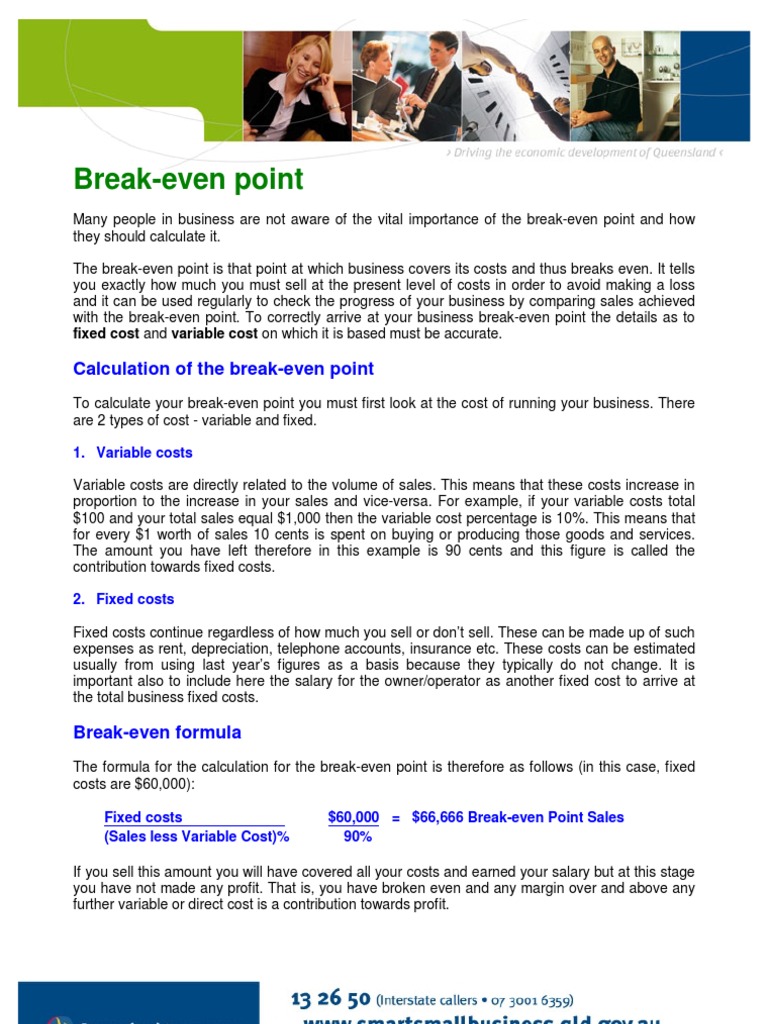 Understanding Break-Even Analysis | PDF | Management Accounting | Business  Economics