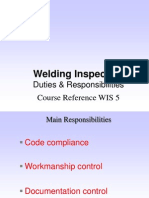 Welding Inspection Duties & Responsibilities Course Reference