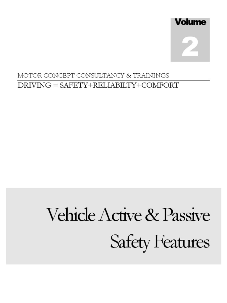 Vehicle Active & Passive Safety Features Vehicles Seat Belt