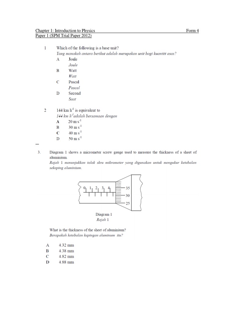 physics form 4 chapter 3 essay question