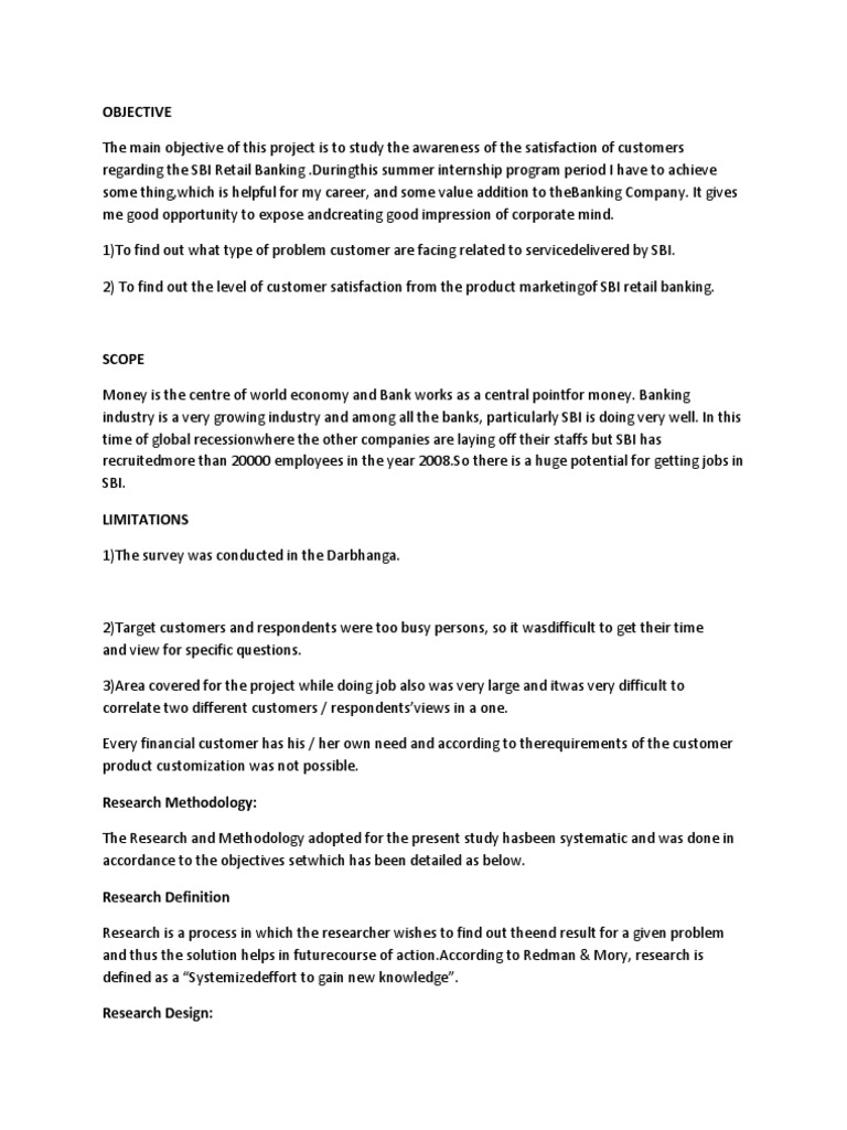 Retail Banking Sampling Statistics Survey Methodology