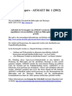 Call For Papers - AEMAET Bd. 1 (2012)