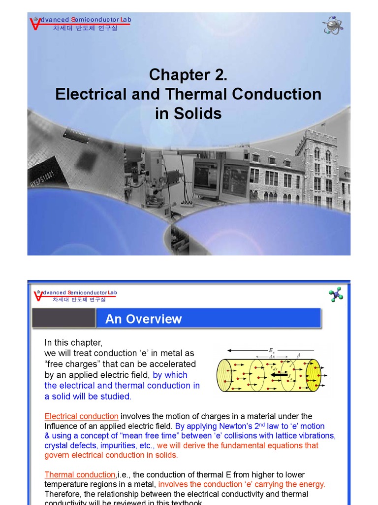 Electrical & Thermal Conduction in Solids | PDF | Electrical ...