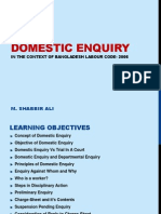 Domestic Enquiry: in The Context of Bangladesh Labour Code-2006