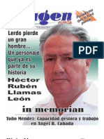 Homenaje de La Revista Imagen, de Julio Vicente Cruz, A Hector Ruben Llamas Leon, El Constructor Del Lerdo Moderno