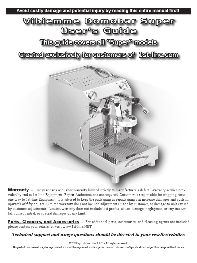 【sanGwear】VIBIEMME DOMOBAR SUPER Vibiemme Domobar Super Espresso Machine – My Espresso Shop