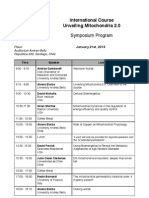 International Course Unveiling Mitochondria 2.0: Symposium Program