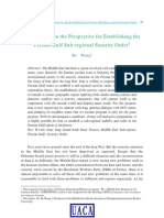 An Analysis on the Perspective for Establishing the Persian Gulf Sub-regional Security Order