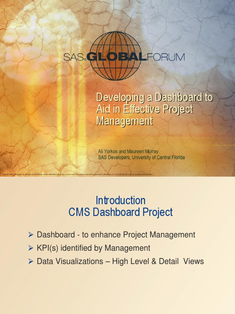 Developing A Dashboard To Aid in Effective Project Management | PDF ...