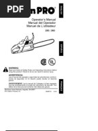 Poulan 33cc Woodshark Chainsaw Instruction Manual | Trees | Engines