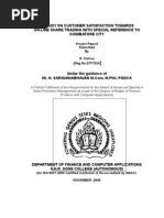 Download A STUDY ON CUSTOMER SATISFACTION TOWARDS ON-LINE SHARE TRADING WITH SPECIAL REFERENCE TO COIMBATORE CITY by VISHNU1412 SN12020770 doc pdf
