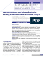 Diskrete-Cotinuum Methods Application For Rotating Machine-Absorber Interaction Analysis