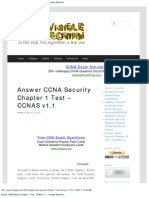 CCNAS Chapter 1 Test Answers