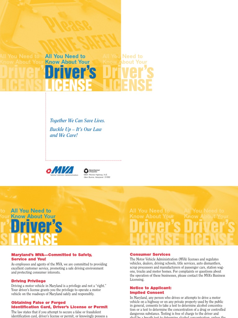 All You Need To Know About Driver's License Maryland) Driver's