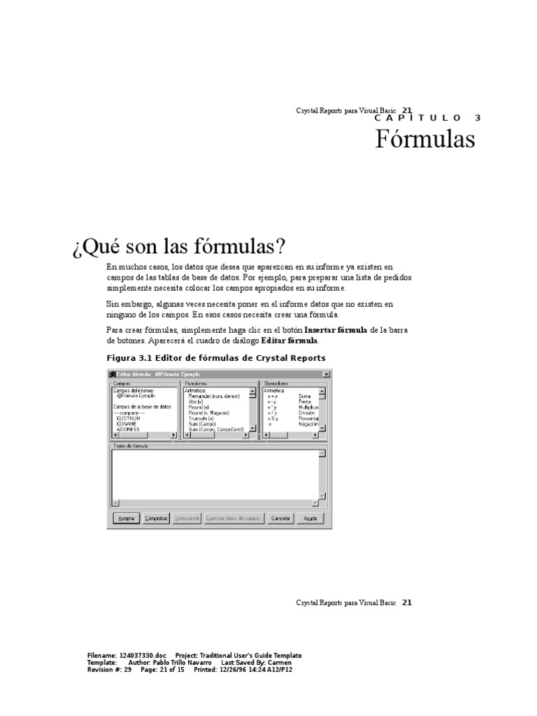 Crystal Report Manual 3 PDF Soporte Point and Click