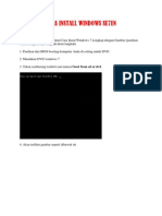 Cara Install Win7