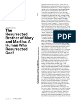 Jalal Toufic, The Resurrected Brother of Mary and Martha, A Human Who Resurrected God
