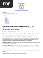 Syllabus For Electrical Engineering (EE) - GATE 2013