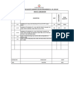 Drawing Quantity Summary For Joint Measurement LV - HV - Dev-010 DRG No: Lv/Dev/Jm-009