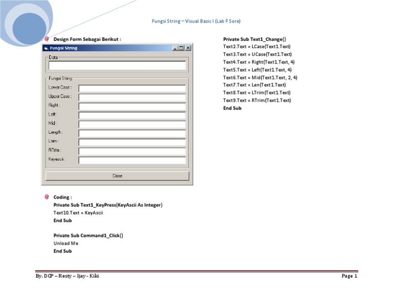 Fungsi Text Box dalam Visual Basic | PDF | Computers