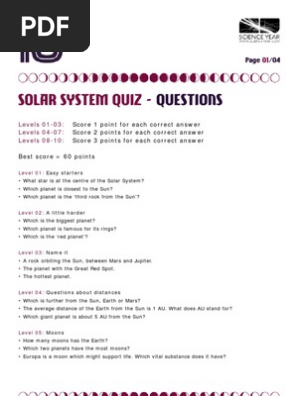 Quiz Mars Venus