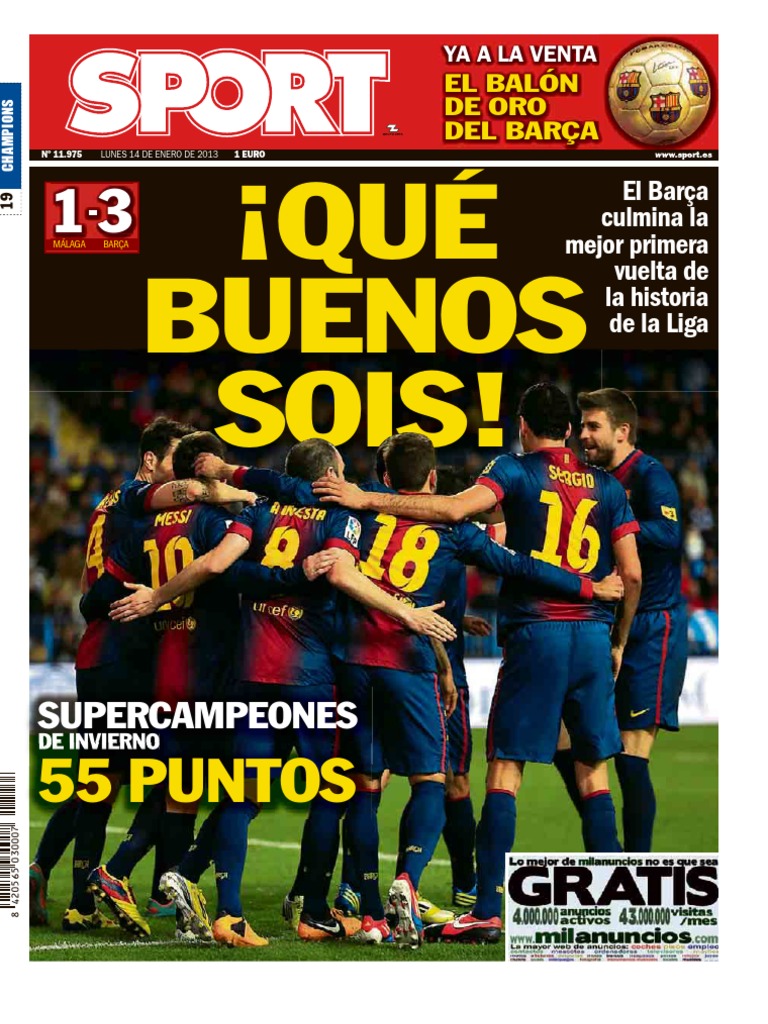 Barça: Récord de 55 puntos en Liga | PDF | FC Barcelona | Lionel Messi, image size:768x1024