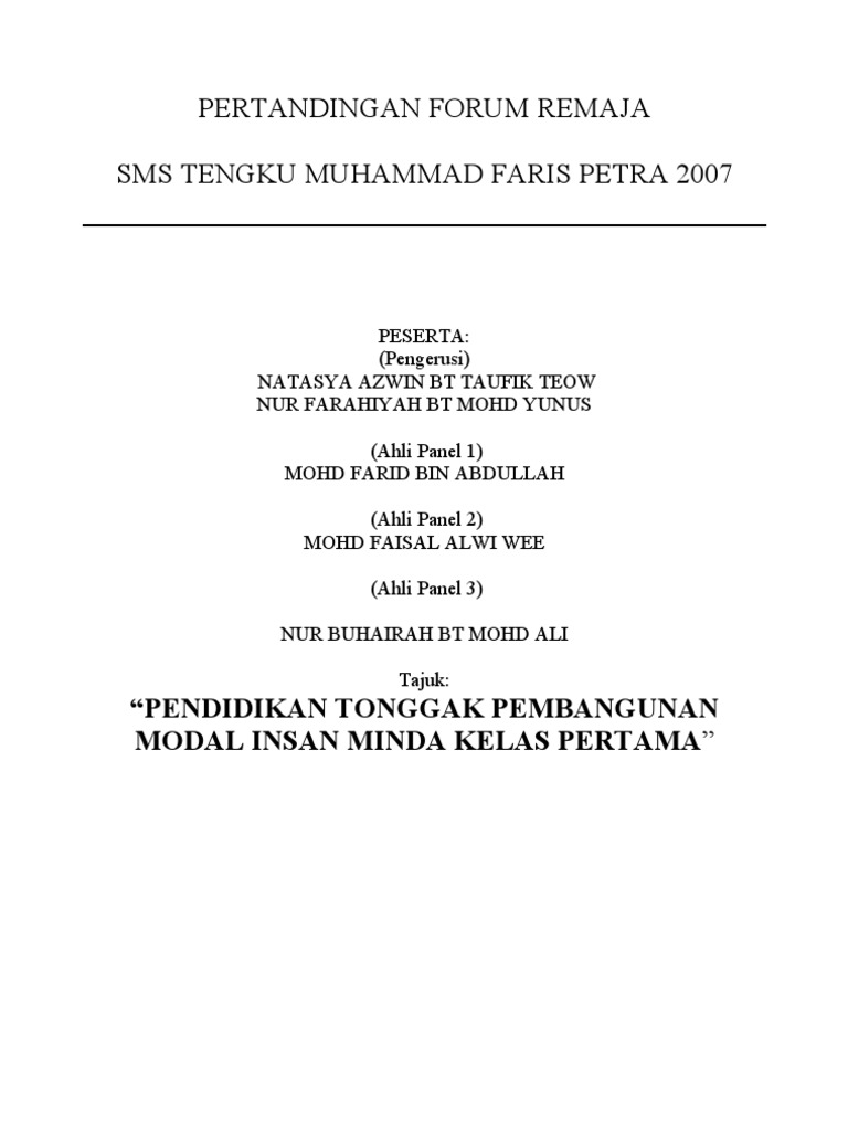 Teks Forum Untuk Nasir Pdf