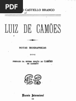 Luís de Camões, notas biográficas, por Camilo Castelo Branco