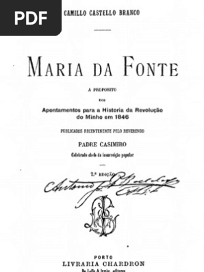 Maria Da Fonte Por Camilo Castelo Branco